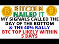 BITCOIN UPDATE: Signals Nailed the Day of the April 7 Bottom &amp; the 40% Rally - BTC Top Within Days