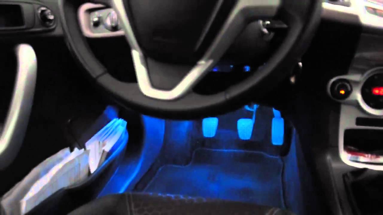 Plafoniere Per Auto A Led : Fiesta luci ambientali multicolor youtube
