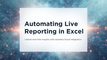 Velixo - Automating Live Financial Reporting in Excel