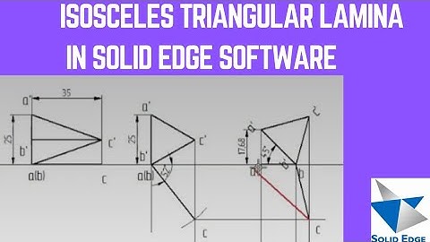 Isosceles triangular lamina in Solid edge software
