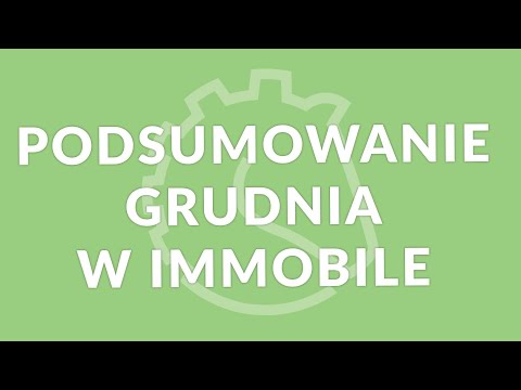 Podsumowanie grudnia w Grupie Kapitałowej Immobile