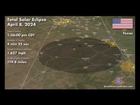 Ruta y ciudades del eclipse 2014