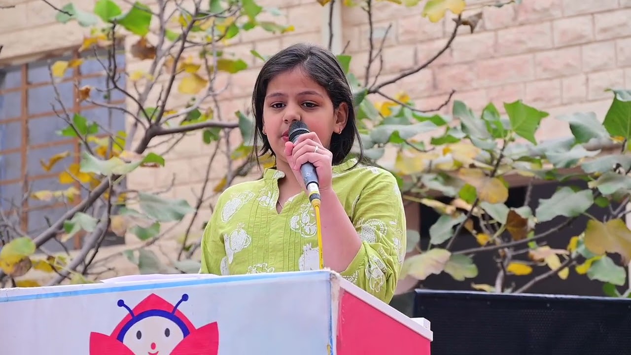 Class 6th Student Shree Jangir delivered Hindi speech on Republic Day
