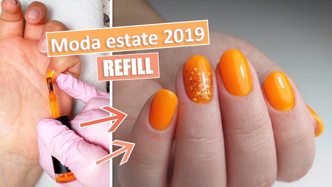 Neon Orange Gel Polish Manicure Nails Design For Summer 2019 Desmynails