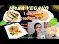 ‼️Menú #VEGANO🌱😱 de 1 día: Cocinando con Sólo $100 MXN 🤯 Desayuno, Comida y Cena🥗👌🏻 #MenuCompleto