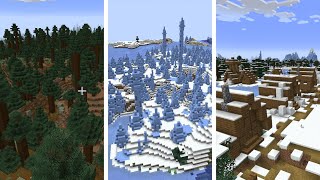 Ice Spikes, Old Growth Pine Taiga, and 4 Villages Seed for Java 1.18