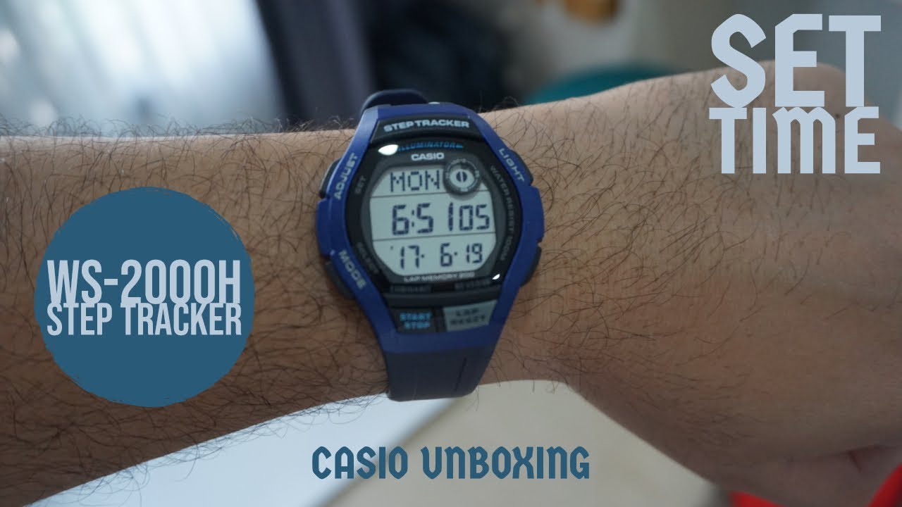 Casio Unboxing WS 2000H 2A Step Tracker + Set Time - YouTube