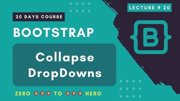 Bootstrap CSS Framework Collapse & Dropdowns | Bootstrap tutorials in Hindi / Urdu