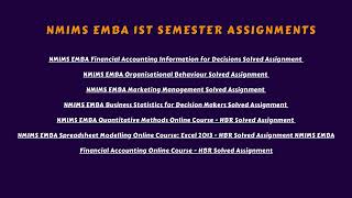 NMIMS Dec 2024 General Solved Assignments