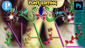 Haw to Edit glass font | multi colour font editing | gradian colour glass font