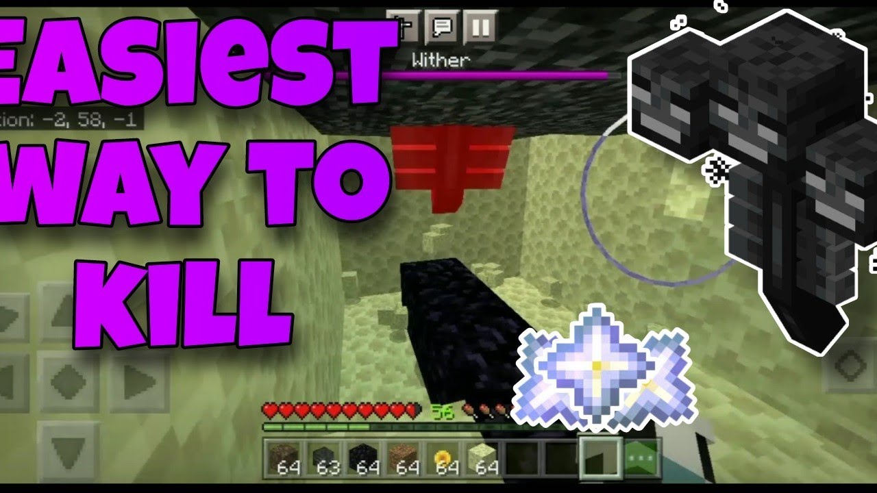 Minecraft Easiest way to kill wither. Minecraft 1.19(bedrock,PE,Xbox,ps4). FALCONIC YouTube
