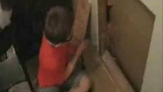 Two Kids Repair a Large Hole In Drywall