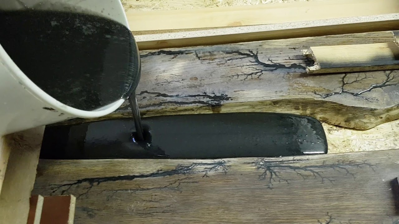Epoxy table,oak wood,lichtenberg burning wood,fractal burning YouTube