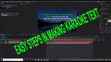 HOW TO MAKE KARAOKE TEXT IN ADOBE AFTER EFFECTS IN EASY STEP