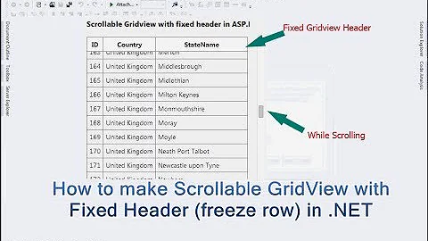 How to make Scrollable GridView with a Fixed Header (freeze row) in .NET