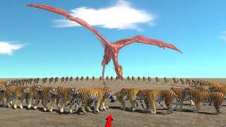 Wyvern vs 100 Tigers  Animal Revolt Battle Simulator