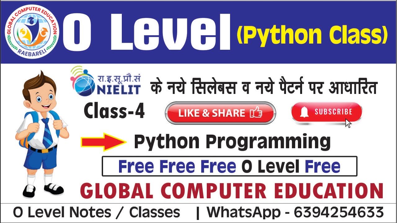 Python Class 4 | O Level | Somesh Sir - YouTube