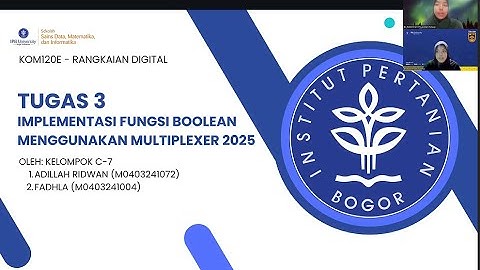 Tugas 3: Impelementasi Fungsi Boolean menggunakan Multiplexer 2025