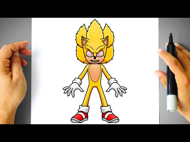 How to DRAW FLEETWAY SUPER SONIC from The Movie 