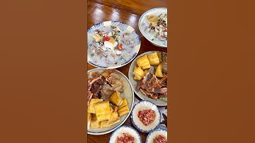 Canh chua khô cá dứa nấu bắp chuối cơm mẻ