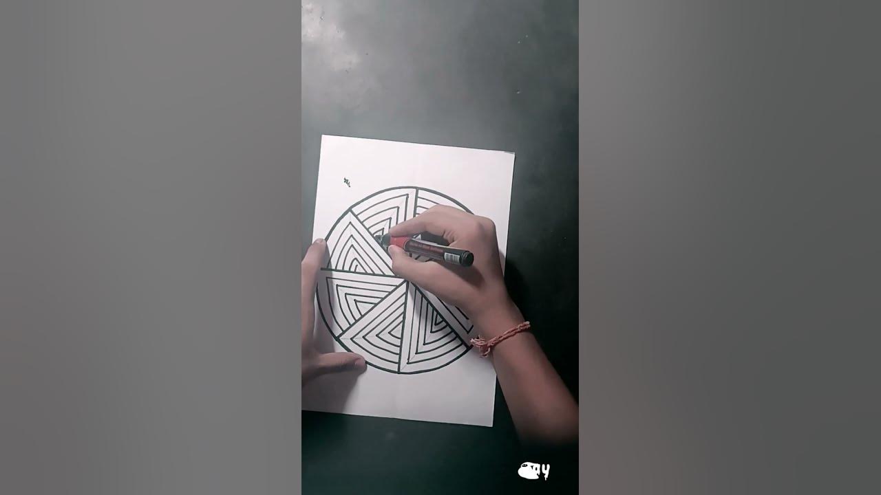 HOW TO DRAW 3D CIRCLE ART 3D drawing trick YouTube