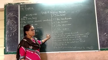 Std - 5, Sub - English                              Unit - 5 Helping Hands