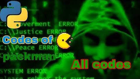 Codes of pacman game in Python by Code with shreyash