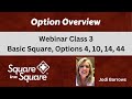 Workshop 3 in the option overview class series