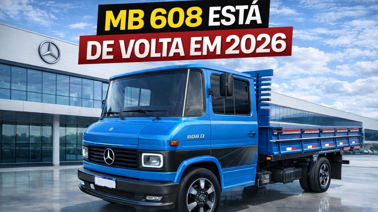 608 Azul MERCEDES BENZ 608 ESTÁ DE VOLTA O CAMINHÃO MAIS FAMOSO DO BRASIL, PARA ...