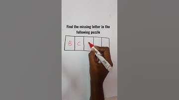 Find the missing letter in the following puzzle #letslearnwithsalini #mathpuzzle #logicalreasoning