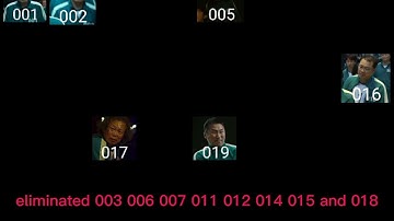 Squid game elimination order 001-020