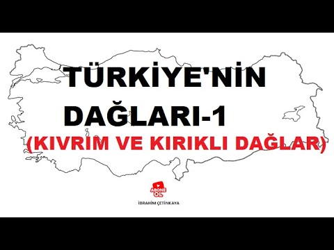 Türkiye'nin Dağları-1 Tyt-Ayt-Kpss (Kıvrımlı ve Kırıklı Dağlar)