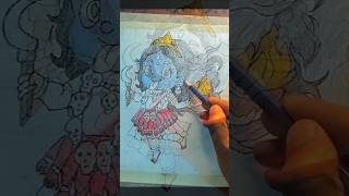 cute kali maa drawing | #shortsfeed #shorts #shortvideo #chhath #chhathpuja #love #arts #prabhatarts