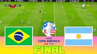 BRAZIL vs ARGENTINA - Final Copa America 2024 | Full Match All Goals | Football Match