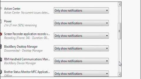 Windows 7 - icons in system tray