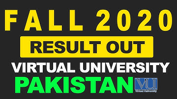 VU FALL 2020 Result Has Been Announced | VU Final Term Result | Virtual University of Pakistan |