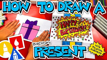 How To Draw A Birthday Present Folding Surprise