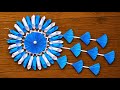 Quick & Easy Paper Wall Hanging Ideas / Flower Wall decor / paper flowers / cardboard craft reuse