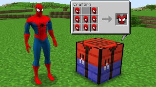 Only on SPIDER MAN CRAFTING TABLE YOU CAN CRAFT SECRET ITEMS in Minecraft! SUPERHERO ITEMS