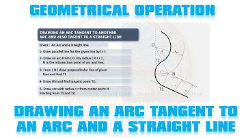 DRAWING AN ARC TANGENT TO AN ARC AND A STRAIGHT LINE