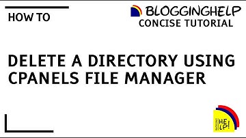 How to delete a directory in cPanels File Manager