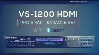 200W Digital Key Control DVD/CD+G/CD/System Vocal-Star VS-1200 Bluetooth HDMI Multi Format Karaoke Machine