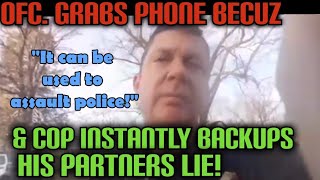 CRAZY VIDEO WHERE  COP LIES, &  PARTNER DOESN'T BLINK TELLING THE SAME LIE!