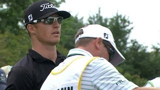 Morgan Hoffmann sticks his tee shot to within 3 feet on No. 5 at HP Byron Nelson