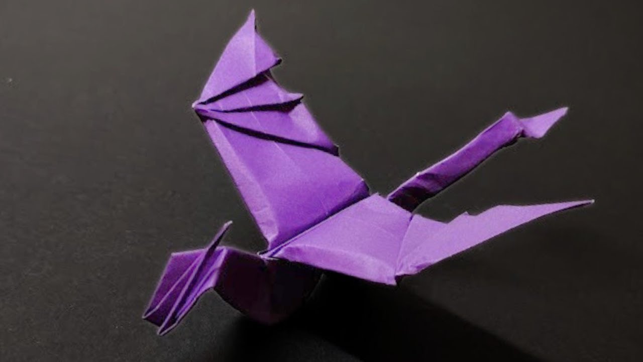 How to make a dragon with one sheet of origami paper. cool nice