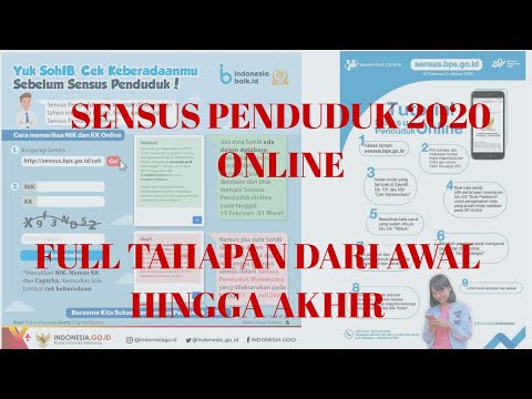 Sensus Penduduk 2020 online - dari awal sampai akhir