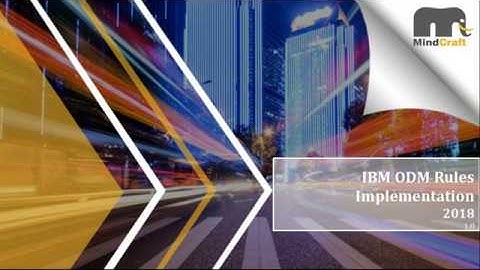 Tech Webinar on IBM ODM Rules