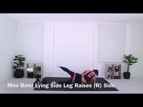 Mini Band Lying Side Leg Raises (R) Side - YouTube