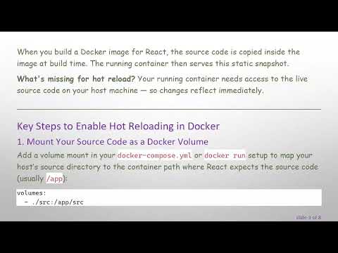 How to Enable React Hot Reloading Inside a Docker Container