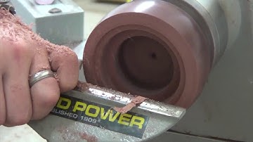 Woodturning a Purple Heart Potpourri Hollow Form - Sorby Texturing tool #2